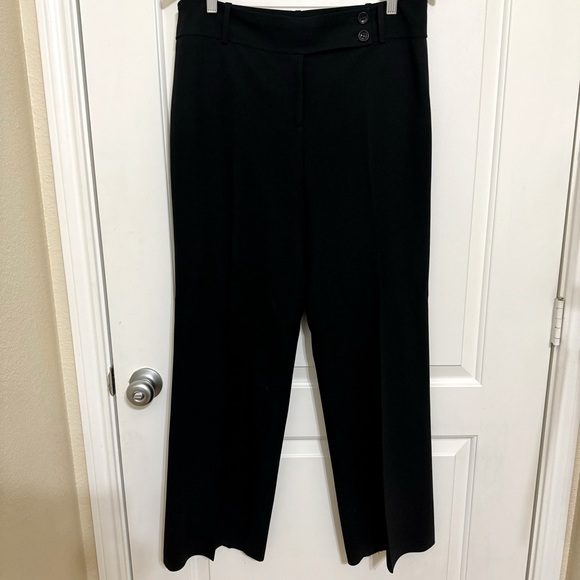 Ann Taylor Margo wide leg black pants 8 - Picture 2 of 5